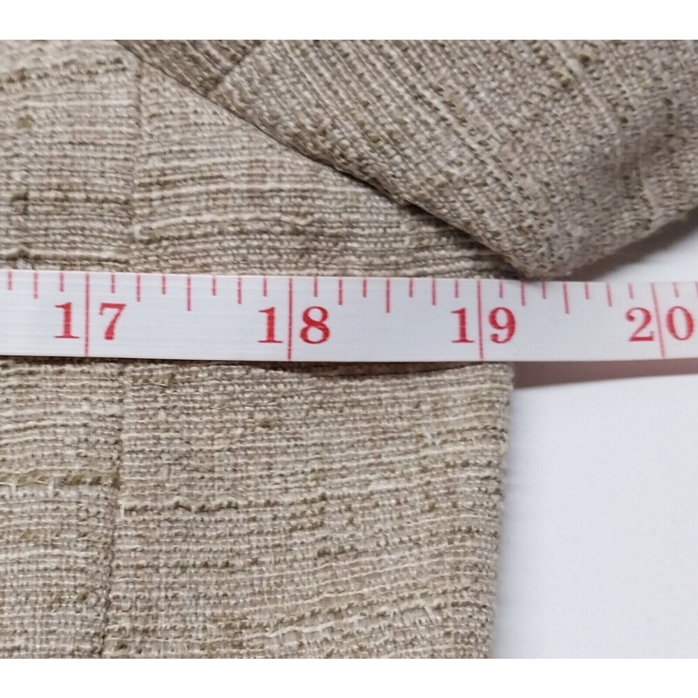 Jones New York Tan Brown Womens Blazer Size 10 Linen Blend Jacket Length 25" GUC - Picture 7 of 12